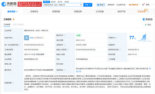 博亞精工等在武漢成立科技新公司，注冊資本2000萬布局計算機系統集成服務
